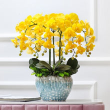 Load image into Gallery viewer, 100% High simulation real touch ikebana Hi-Q artificial orchid flowers arrangements latex orchid floriculture pot culture suits

