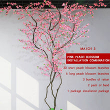 Load image into Gallery viewer, Luyue DIY Artificial Peach Tree Fake Peach Flower Tree Vine Wishing Tree Wedding Decoration Living Room Simulation Peach Flower
