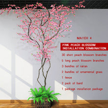 Load image into Gallery viewer, Luyue DIY Artificial Peach Tree Fake Peach Flower Tree Vine Wishing Tree Wedding Decoration Living Room Simulation Peach Flower
