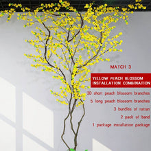 Load image into Gallery viewer, Luyue DIY Artificial Peach Tree Fake Peach Flower Tree Vine Wishing Tree Wedding Decoration Living Room Simulation Peach Flower
