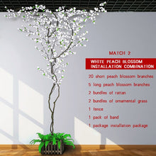 Load image into Gallery viewer, Luyue DIY Artificial Peach Tree Fake Peach Flower Tree Vine Wishing Tree Wedding Decoration Living Room Simulation Peach Flower
