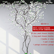 Load image into Gallery viewer, Luyue DIY Artificial Peach Tree Fake Peach Flower Tree Vine Wishing Tree Wedding Decoration Living Room Simulation Peach Flower
