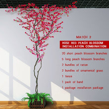 Load image into Gallery viewer, Luyue DIY Artificial Peach Tree Fake Peach Flower Tree Vine Wishing Tree Wedding Decoration Living Room Simulation Peach Flower
