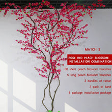 Load image into Gallery viewer, Luyue DIY Artificial Peach Tree Fake Peach Flower Tree Vine Wishing Tree Wedding Decoration Living Room Simulation Peach Flower
