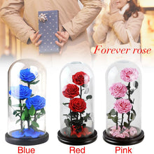 Load image into Gallery viewer, 2019 Dried Eternal Roses Flowers Endless Preserved Roses Flower In Glass Valentine's Day Birthday Gift Wedding Party Decor
